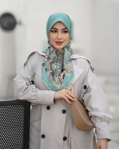 روسری ابریشم توییل قواره۹۰ داخلی