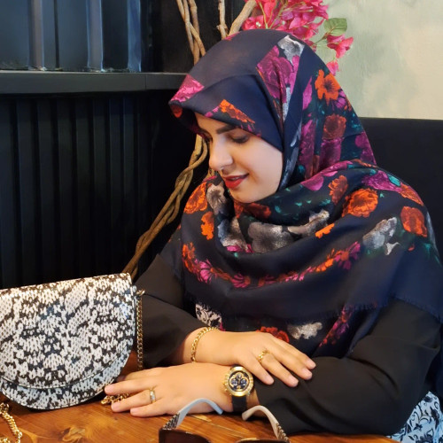 روسری نخ پنبه سیااسکارف
