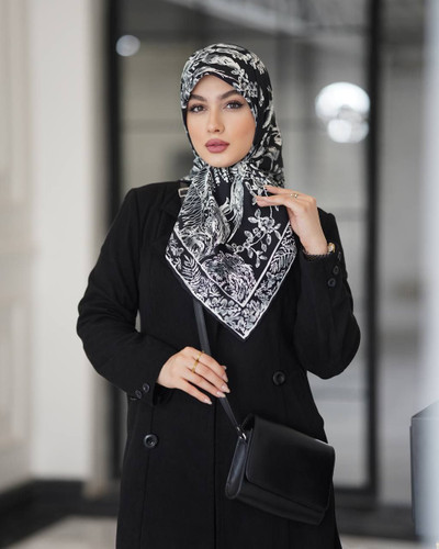 روسری ابریشم توییل قواره۹۰داخلی