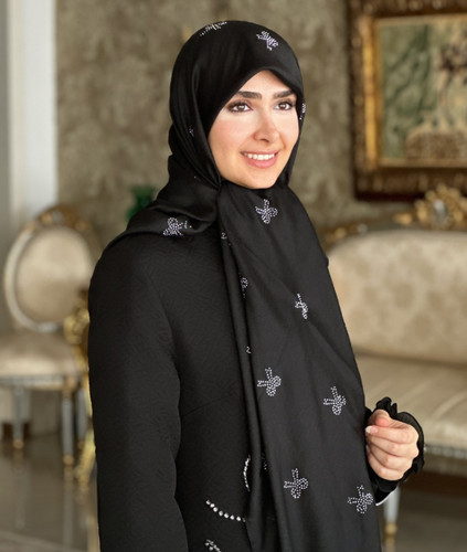 روسری کریستال پاپیونی