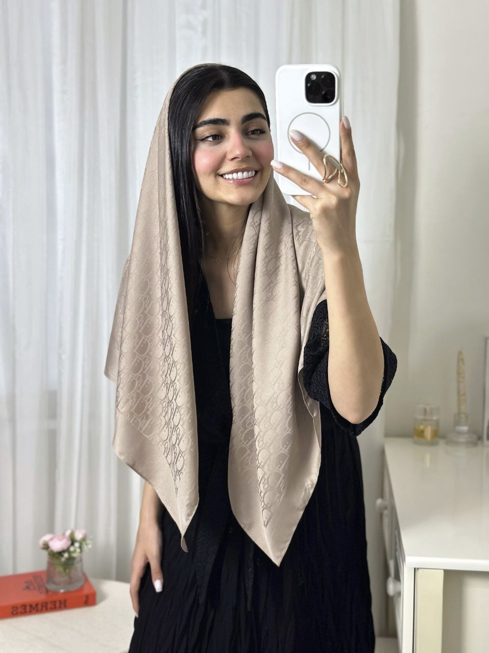 روسری ابریشم ژاکارد مارک دیور